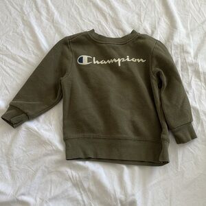 Champion Kids Dark Green Logo Sweatshirt